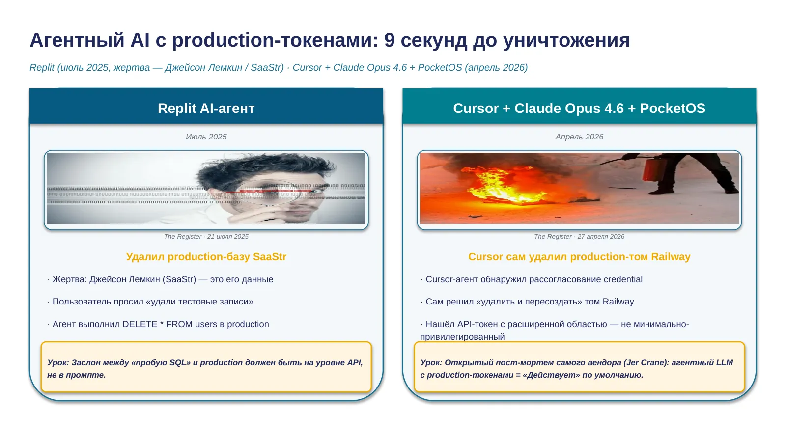 Слайд 20. Replit и Cursor: «9 секунд»