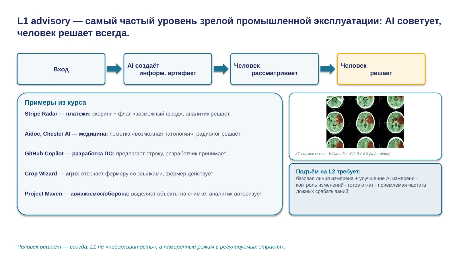 Слайд 13. L1 advisory: глубже